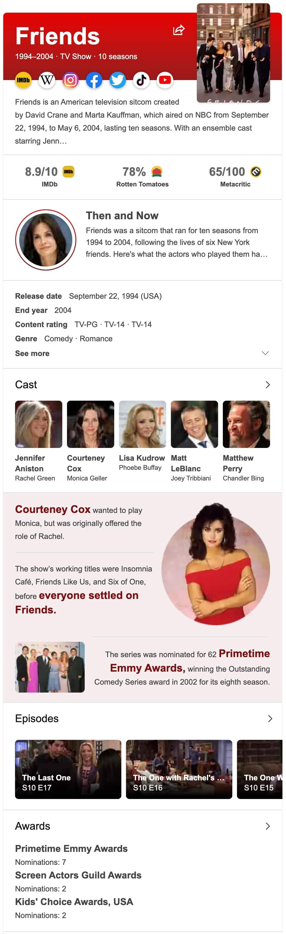 Results for: Friends TV