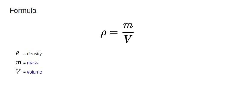 Results for: Density Formula
