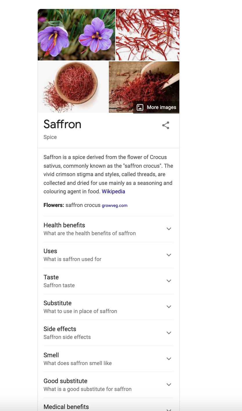 Results for: Saffron