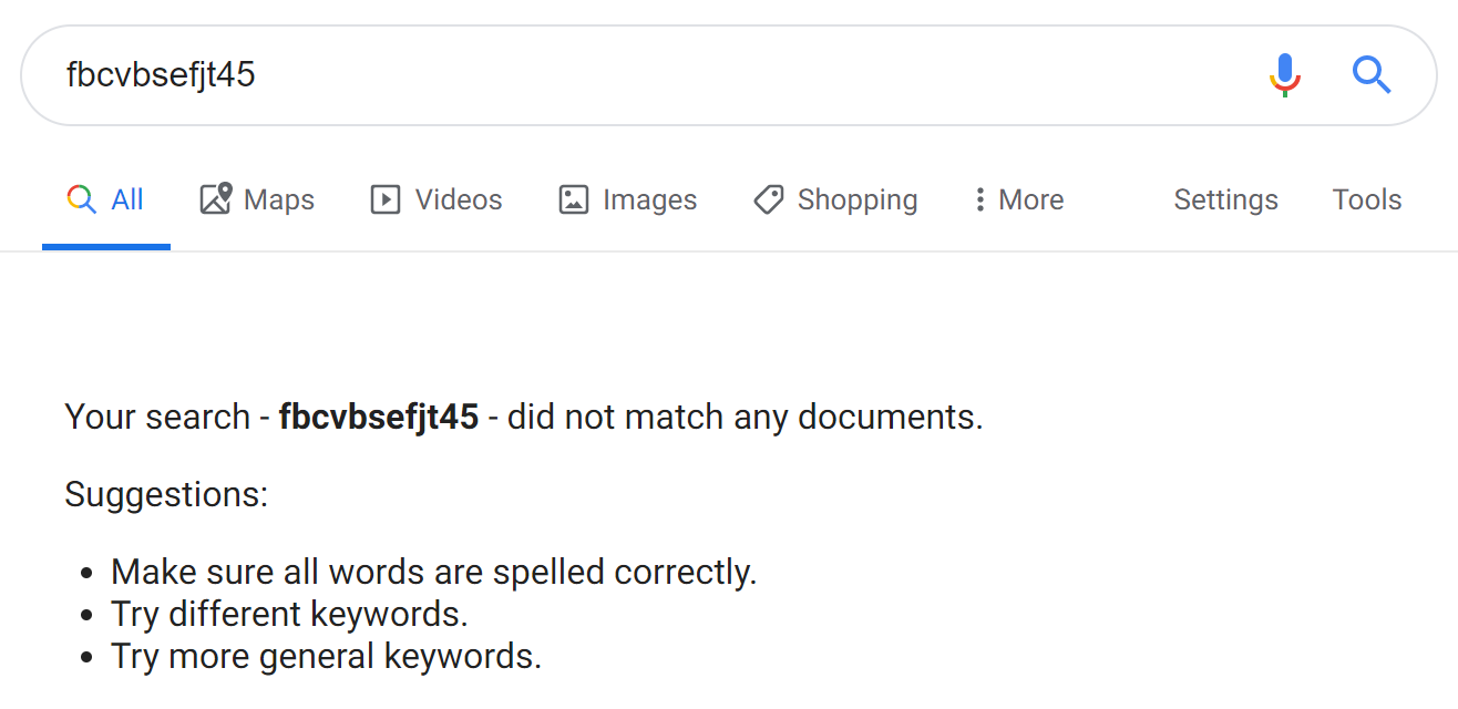 Fully empty: No organic results