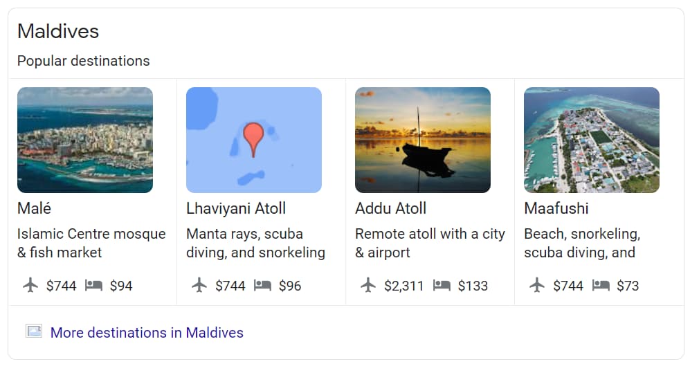 Results for: Maldives