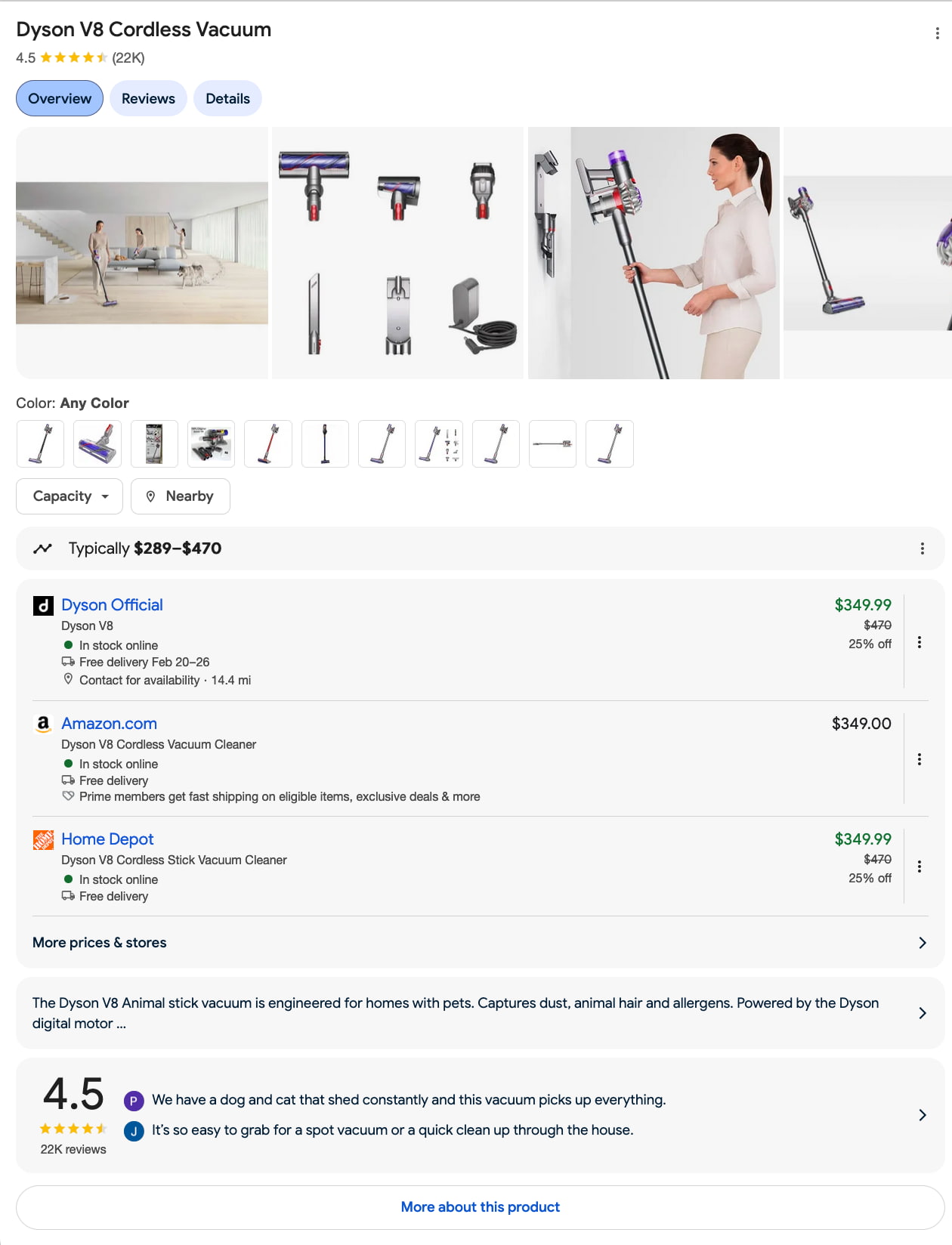 Results for: dyson v8