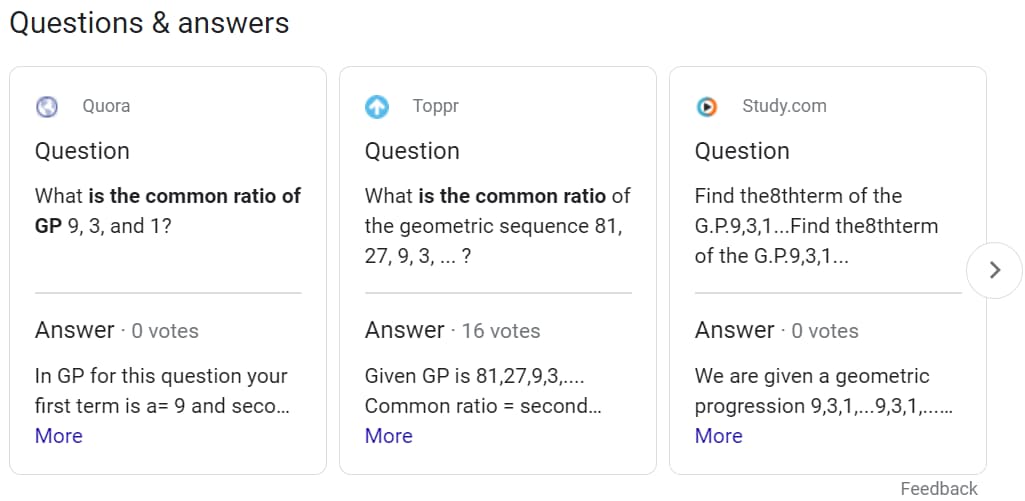Results for: Common ratio of gp 931