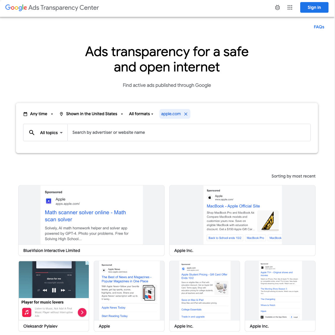 Example with text: apple.com