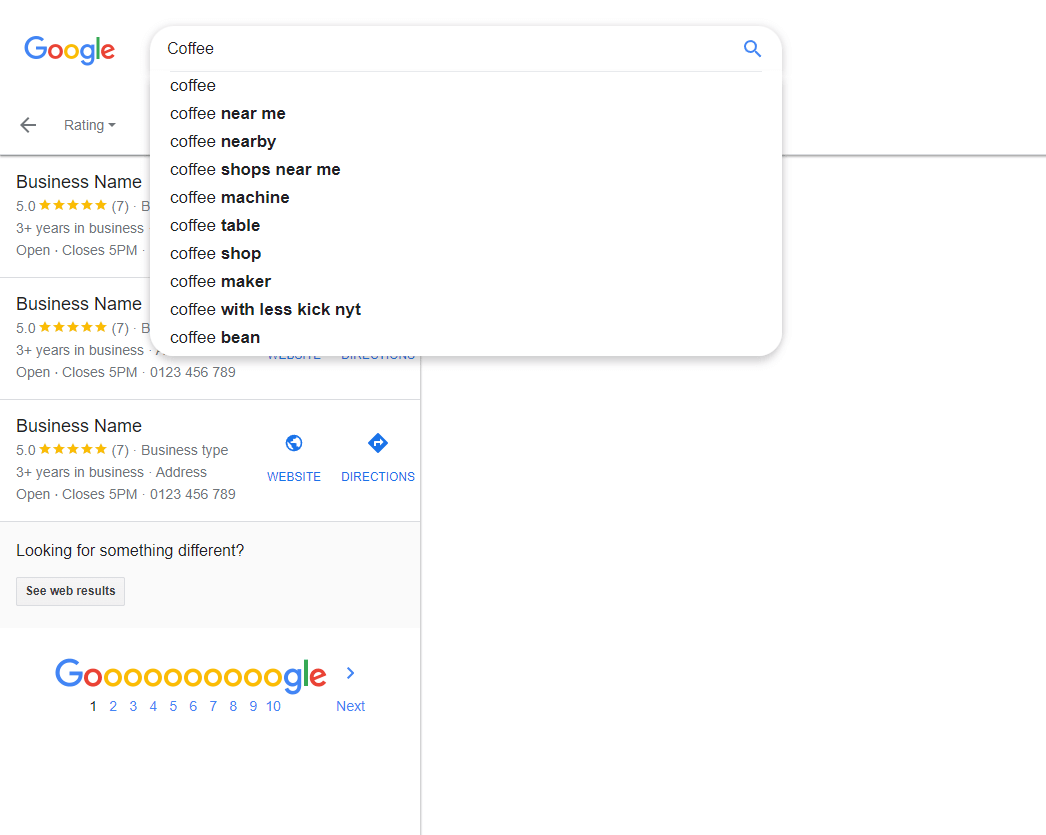 Example for Google Local