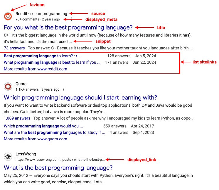 Google Forums organic results for q: what is the best programming language