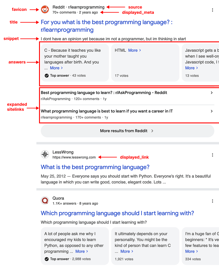 Google Forums organic results for q: what is the best programming language on device: mobile