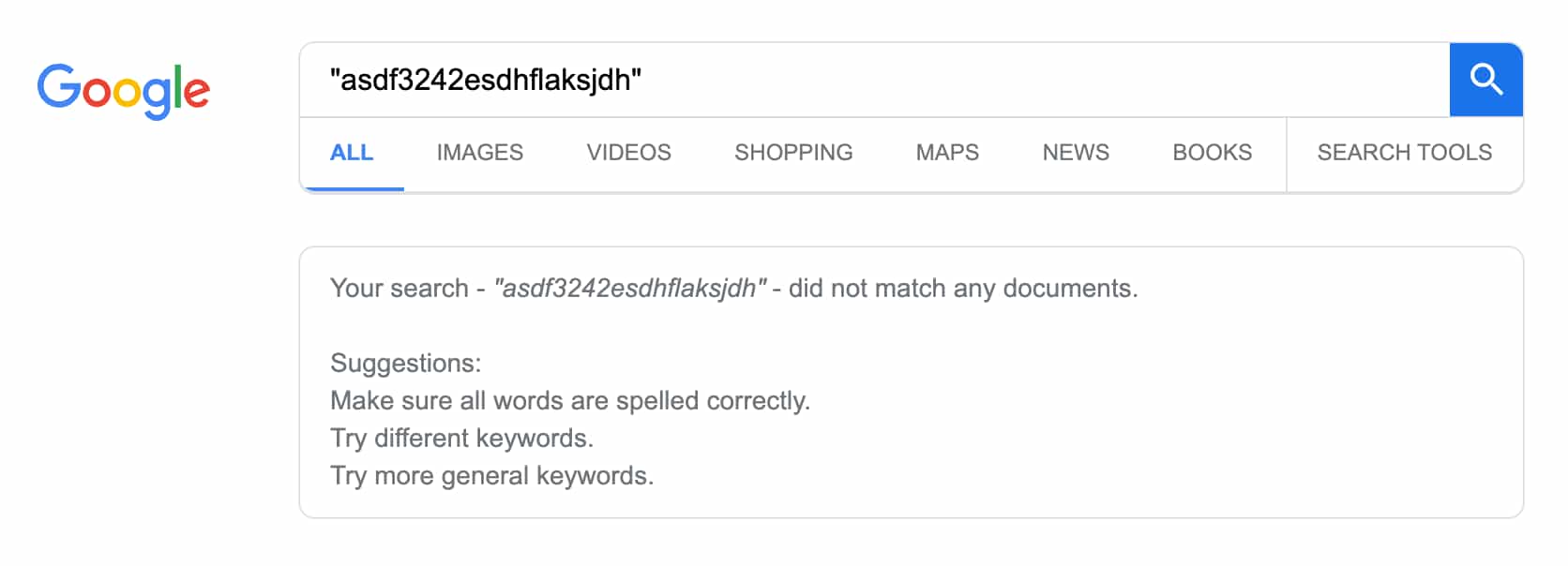 Fully empty: No organic results