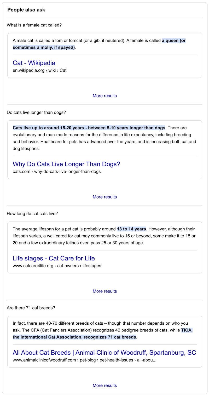 Example with q: Cat