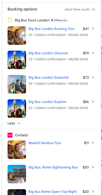 Example of booking_options