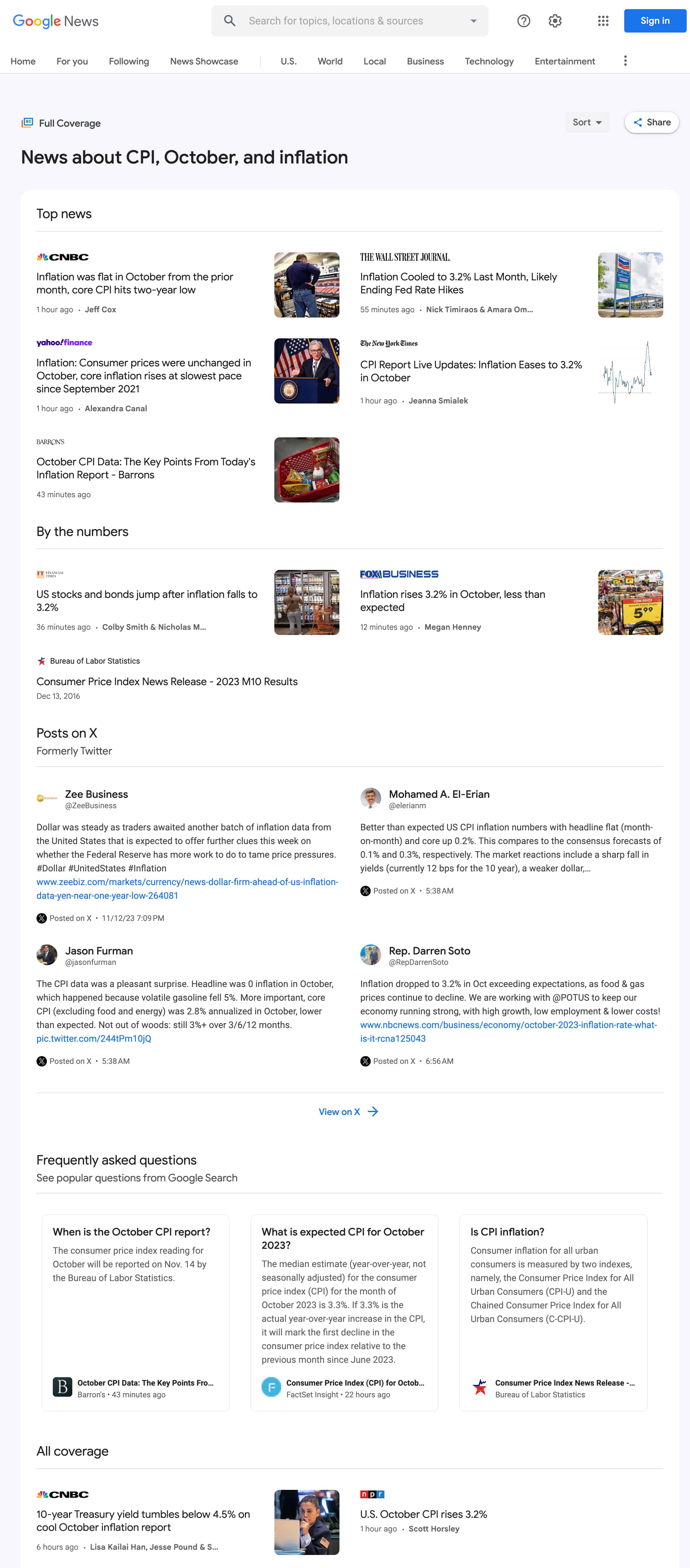 Example for a full coverage page