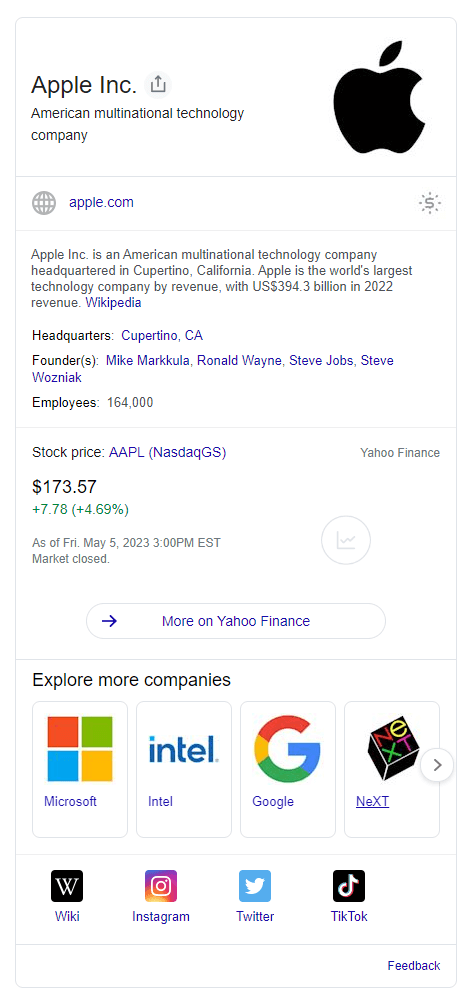 Results for: Apple