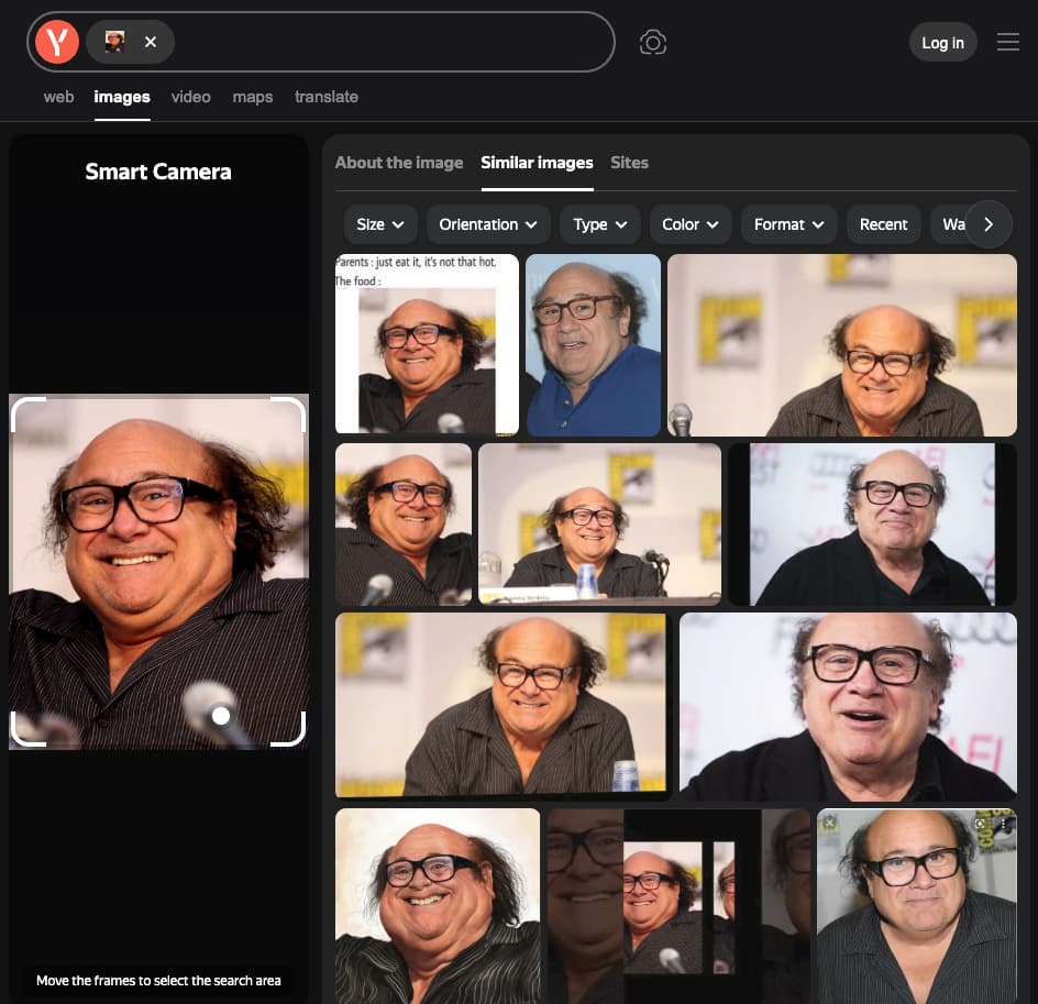 Example with tab: similar (Similar images)